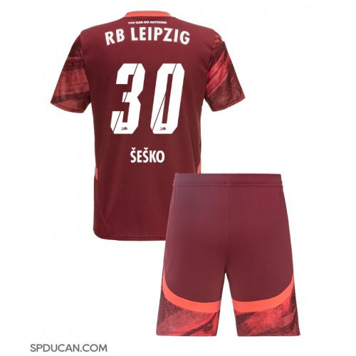 Dječji Nogometni Dres RB Leipzig Benjamin Sesko #30 Gostujuci 2024-25 Kratak Rukav (+ Kratke hlače)